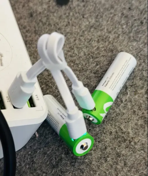 AA Rechargeable Battery 1.5V 2600mAh (2 Pcs Set) – Type-C Fast Charging, 1200 Cycles. Perfect for toys, mouse, remote control & more