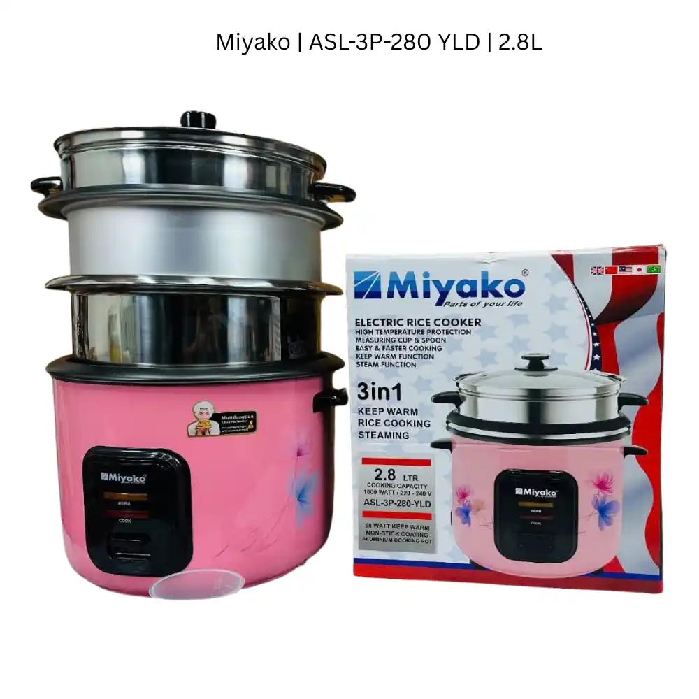 Miyako Rice Cooker | ASL-3P-280 YLD | 2.8L