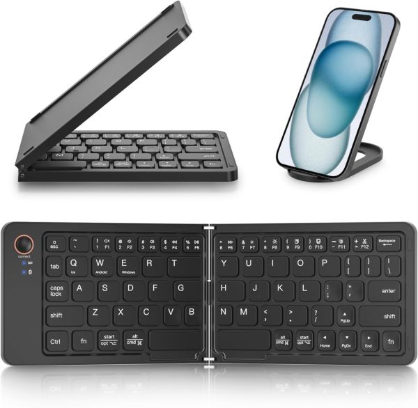 GearUP B023 Rechargeable Ultra Slim Folding Pocket Bluetooth Keyboard